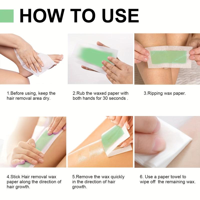 10pcs Lip Hair Removal Wax Strips Hypoallergenic All Skin Types