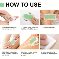 10pcs Lip Hair Removal Wax Strips Hypoallergenic All Skin Types