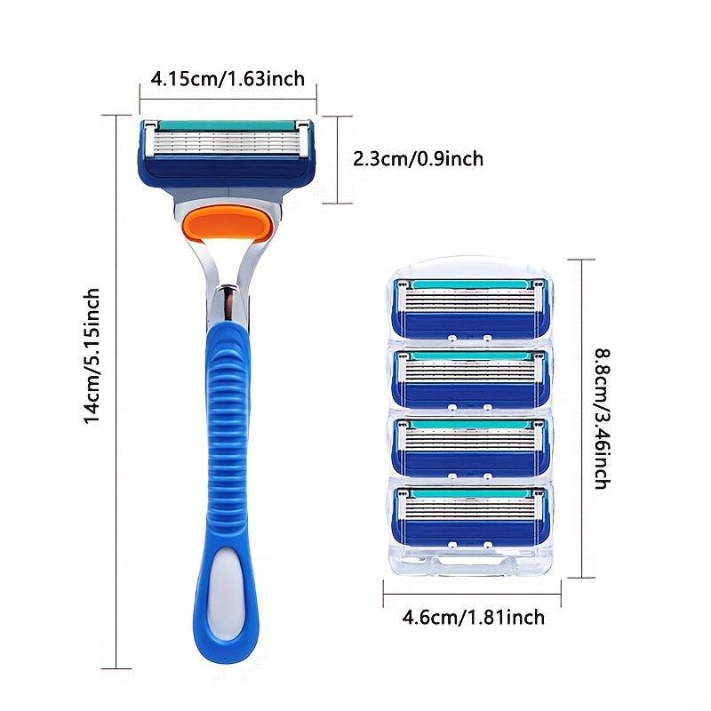 5-Layer Manual Safety Razor Set - Stainless Steel Blades - Halloween Chrismas