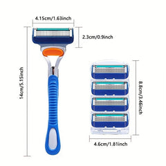 5-Layer Manual Safety Razor Set - Stainless Steel Blades - Halloween Chrismas