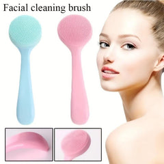 2pcs Skin Massage Brush Exfoliating Facial For Deep Cleaning Care Pink
