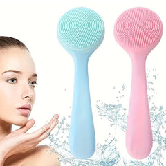 2pcs Skin Massage Brush Exfoliating Facial For Deep Cleaning Care Pink