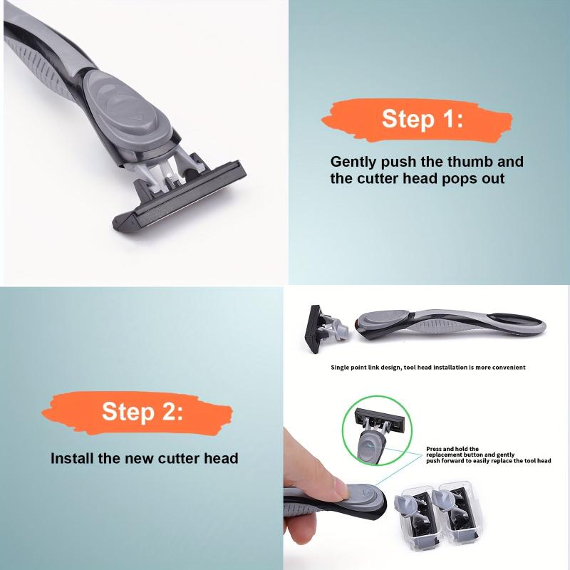 Men's 5 Blade Disposable Razor Kit with 6 Refills