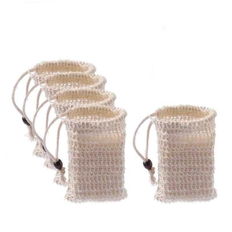 5 Pack Natural Fiber Soap Bags for Foaming and Drying Soap