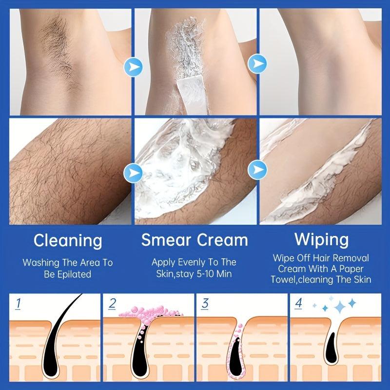 Hair Removal Cream for Women Men Underarms Legs 60ml 2.0oz