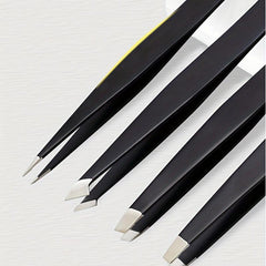 4 Pcs Stainless Steel Eyebrow Clip Set for Precision Hair Removal