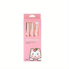 3pcs Foldable Women's Razors Makeup Facial Eyebrow Lip Razor