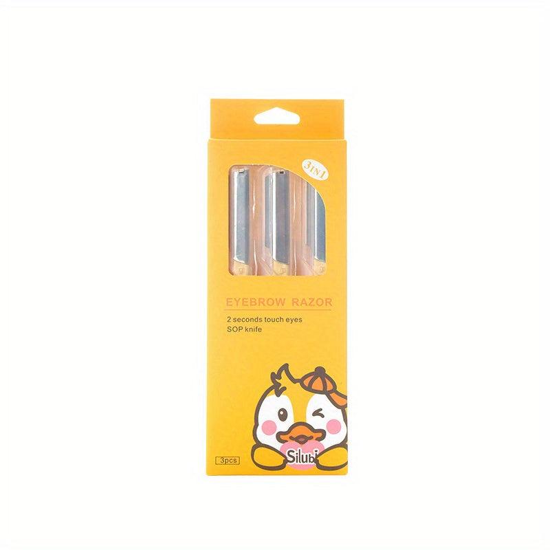 3pcs Foldable Women's Razors Makeup Facial Eyebrow Lip Razor