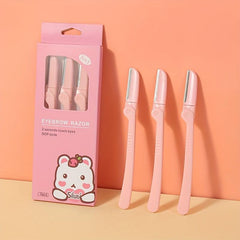 3pcs Foldable Women's Razors Makeup Facial Eyebrow Lip Razor