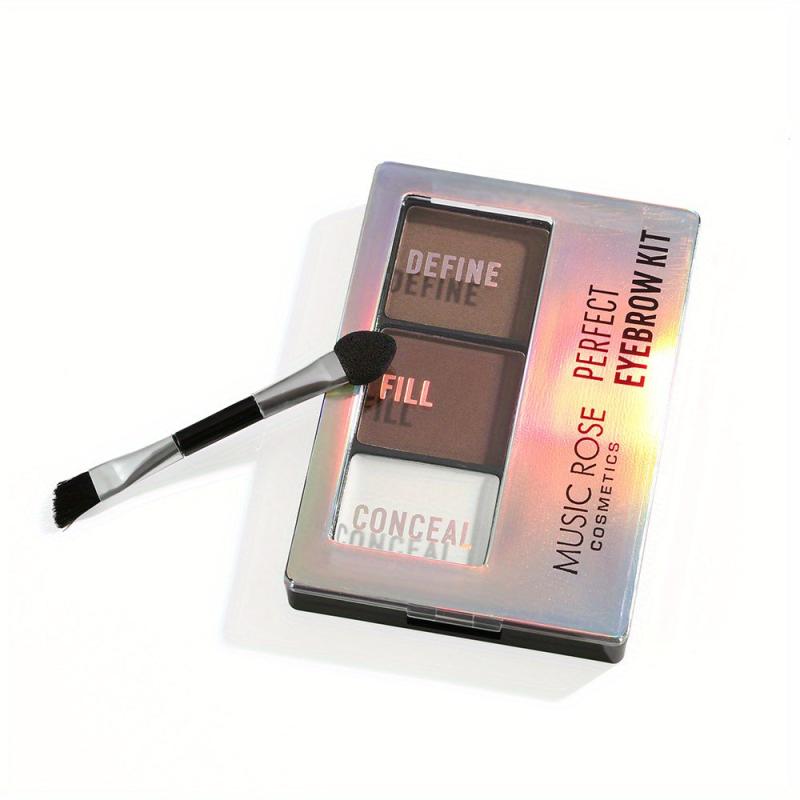 3 Shade Eyebrow Powder Kit - Natural Light Matte Texture