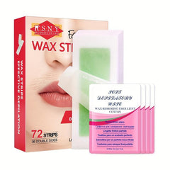 72 Facial Wax Strips Women All Skin Types Effective Depilation