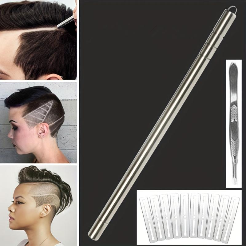 Steel Hair Tattoo Engraving Pen Men Fine Hairdressing Razor Eyebrow Shaving