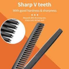Professional Barber Scissors Hair Cutting Orange Flat Cutting Teeth Cutting Thin