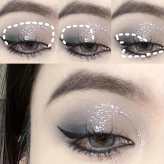 Smoky Makeup Dark Matte Pearlescent Eye Shadow