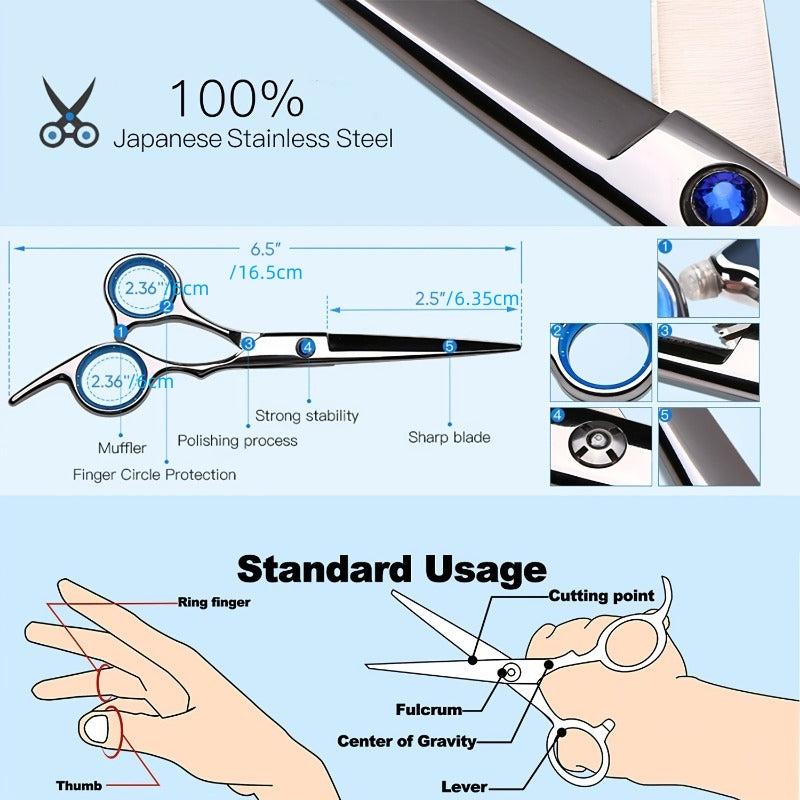 Professional Hair Cutting Shears 16.51cm Japanese Stainless Steel Razor Edge