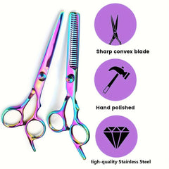 8pcs Hairdressing Scissors Set Stainless Steel Hair Cutting Kit