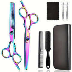 8pcs Hairdressing Scissors Set Stainless Steel Hair Cutting Kit