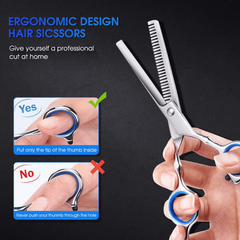 Hairdressing Scissors Set 15-24cm Professional Cutting Thinning Scissors