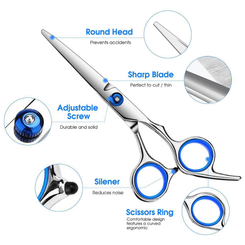 Hairdressing Scissors Set 15-24cm Professional Cutting Thinning Scissors