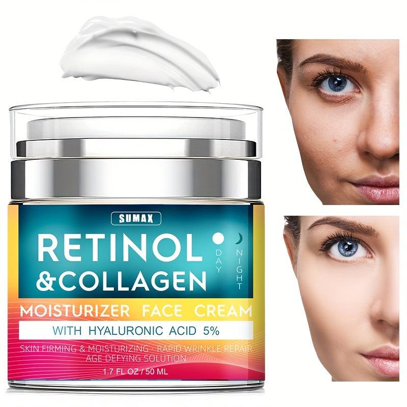 Retinol Cream With Hyaluronic Acid Collagen Face Moisturizer