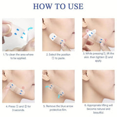 40pcs Invisible Face Lift Sticker Patches Waterproof & Breathable Beauty Tool
