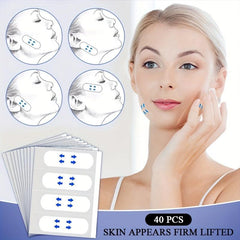 40pcs Invisible Face Lift Sticker Patches Waterproof & Breathable Beauty Tool
