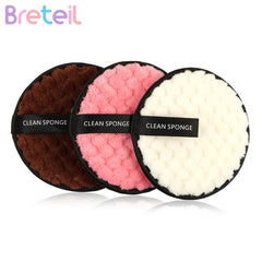 3 Pcs Reusable Makeup Remover Pads Dual Sided Soft Facial Cleaning Towels
