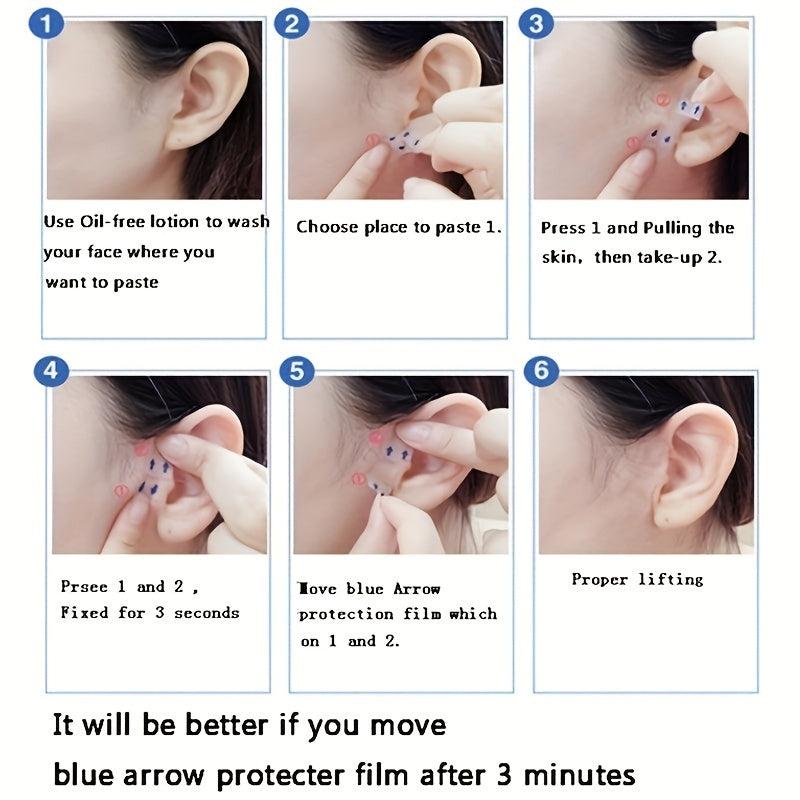 40 Pcs Invisible Face Lift Tapes V-Shaped Face Lift Tape