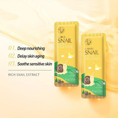10 Pcs Snail Face Mask Moisturizing Travel Smooth Wrinkle