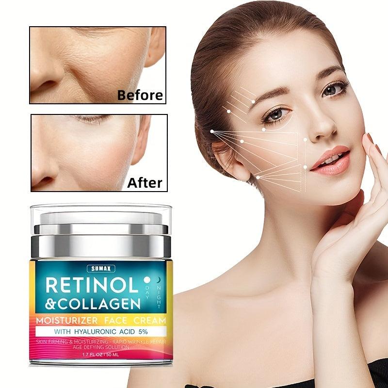 Retinol Cream with Hyaluronic Acid - Reduce Wrinkles, Fine Lines, Dryness