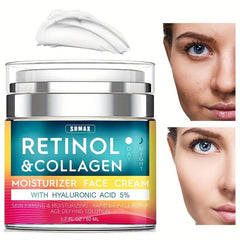 Retinol Cream with Hyaluronic Acid - Reduce Wrinkles, Fine Lines, Dryness