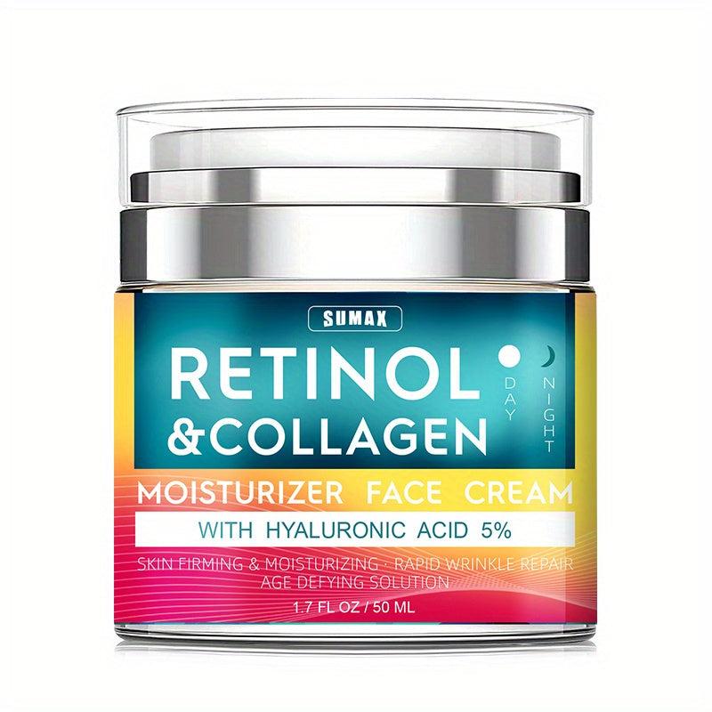 Retinol Cream with Hyaluronic Acid - Reduce Wrinkles, Fine Lines, Dryness
