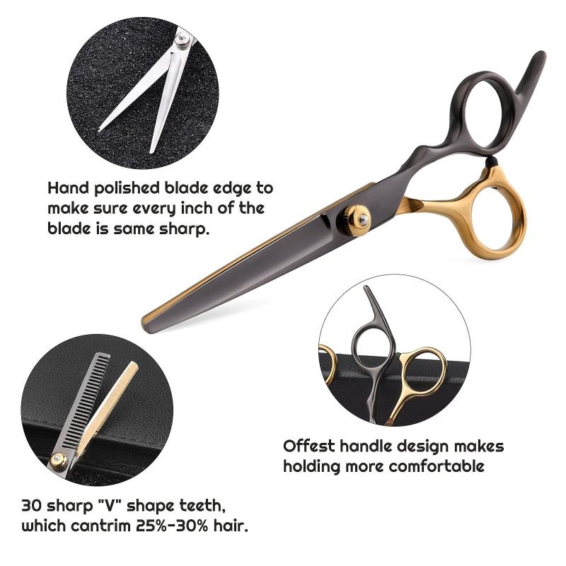 Barber Shears Set with Thinning Shears for Precise Cuts