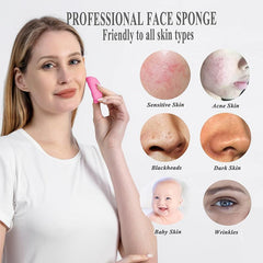 50 Round Natural Facial Sponges Soft Face Exfoliator