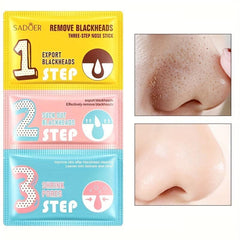 3pcs Blackhead Three-step Nose Patch Deep Cleans Pores