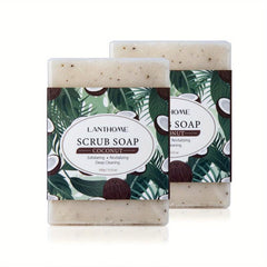 Coconut Scrub Soap Exfoliating Tightening Pores Dead Skin Acne Cleansing