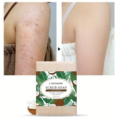 Coconut Scrub Soap Exfoliating Tightening Pores Dead Skin Acne Cleansing