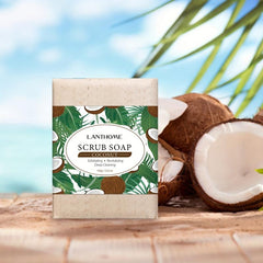 Coconut Scrub Soap Exfoliating Tightening Pores Dead Skin Acne Cleansing
