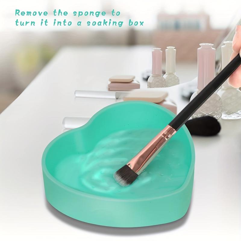 Silicone Makeup Brush Cleaner Pad with Sponge