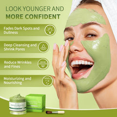 Green Tea Clay Facial Mask with Volcanic Mud