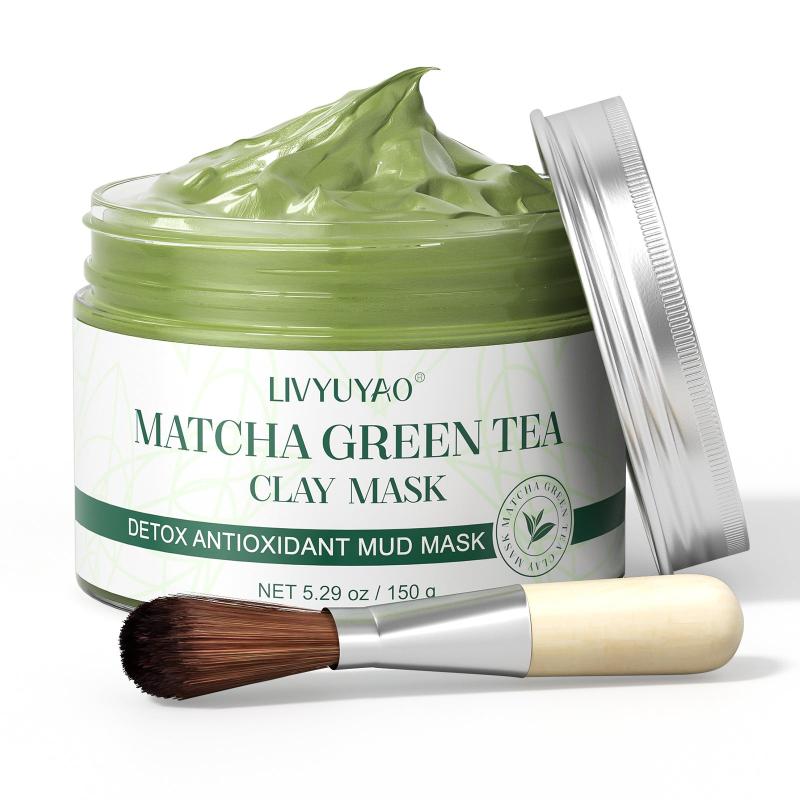 Green Tea Clay Facial Mask with Volcanic Mud
