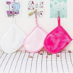 Reusable Microfiber Facial Towel Makeup Remover Exfoliating Shower Glove
