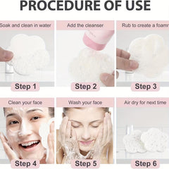 Flower Shape Compressed Facial Sponges Natural Cleansing Pads Exfoliating