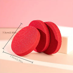 Red Wood Pulp Face Wash Puff - Gentle Cleansing & Moisturizing