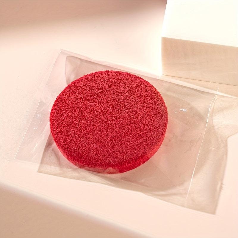 Red Wood Pulp Face Wash Puff - Gentle Cleansing & Moisturizing