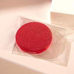 Red Wood Pulp Face Wash Puff - Gentle Cleansing & Moisturizing