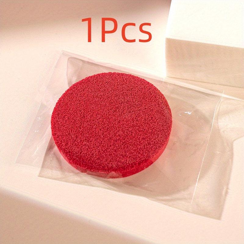 Red Wood Pulp Face Wash Puff - Gentle Cleansing & Moisturizing
