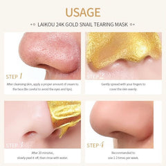 2pcs Snail Blackhead Mask With Brush Deep Cleansing Pores Peel Off Mask