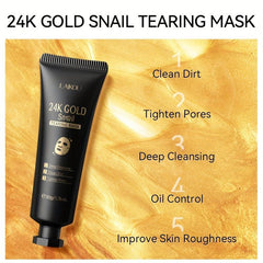 2pcs Snail Blackhead Mask With Brush Deep Cleansing Pores Peel Off Mask