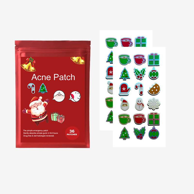 Christmas Shaped Acne Patch 36pcs - Hydrocolloid Acne Patches For Face